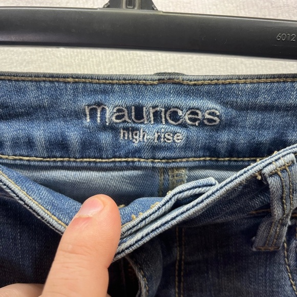 Maurices Distressed Jegging Jeans Womens M Blue Denim Stretch Cute Comfy 2514 - Picture 2 of 9